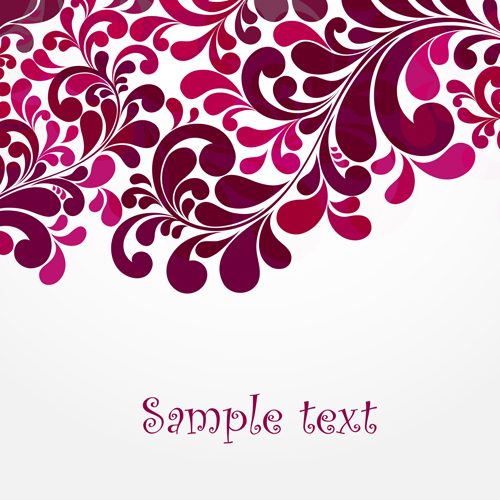 Simple floral decorative pattern vector background 03