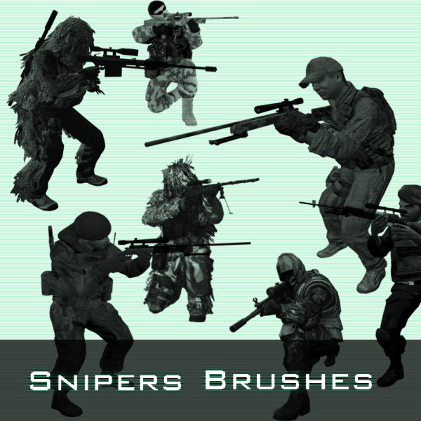 Snipers Photoshop brushes