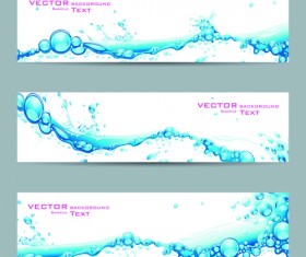 Splashing water vector banner design