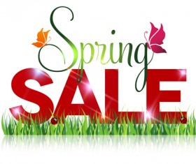 Spring sale design graphics vector