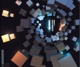 Square tech background art 03