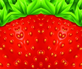 Strawberry summer background vector material 02