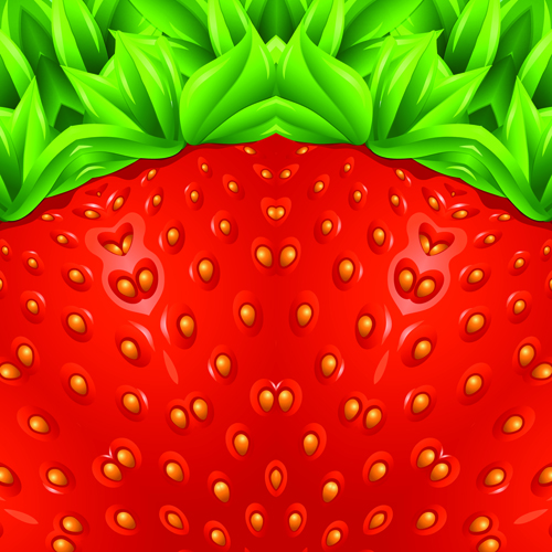 Strawberry summer background vector material 02