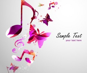 Stylish colorful music vector background graphics 02