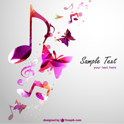 Stylish colorful music vector background graphics 02