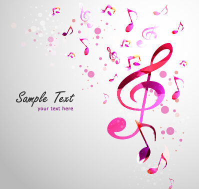 Stylish colorful music vector background graphics 03