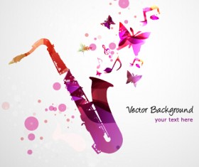 Stylish colorful music vector background graphics 04