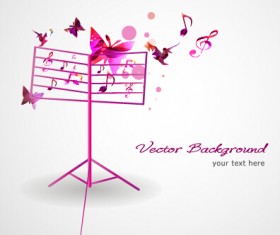 Stylish colorful music vector background graphics 06