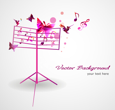Stylish colorful music vector background graphics 06