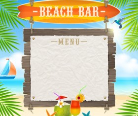 Summer holidays seaside travel background material 04