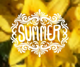 Summer landscape natural background vector 04