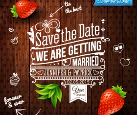 Summer style wedding invitation background vector 02