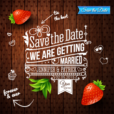 Summer style wedding invitation background vector 02