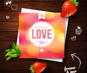 Summer style wedding invitation background vector 05