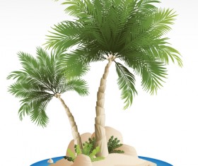 Summer tropical island travel background vector 05