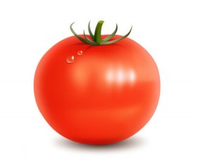 Tomato with water drop psd material
