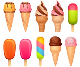 Vector Ice cream icons material set 01