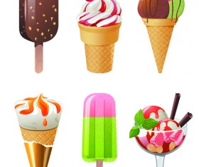 Vector Ice cream icons material set 03