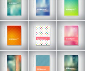 Vector brochure cover design set 01