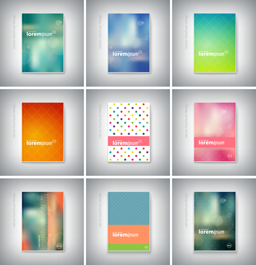 Vector brochure cover design set 01