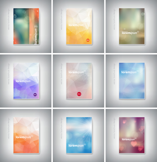 Vector brochure cover design set 02