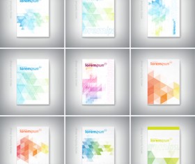 Vector brochure cover design set 04