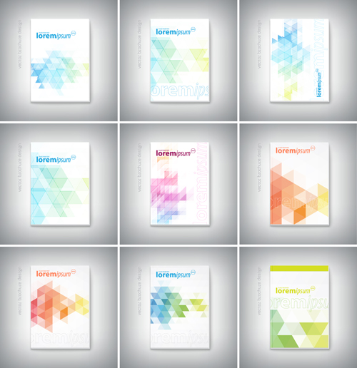 Vector brochure cover design set 04