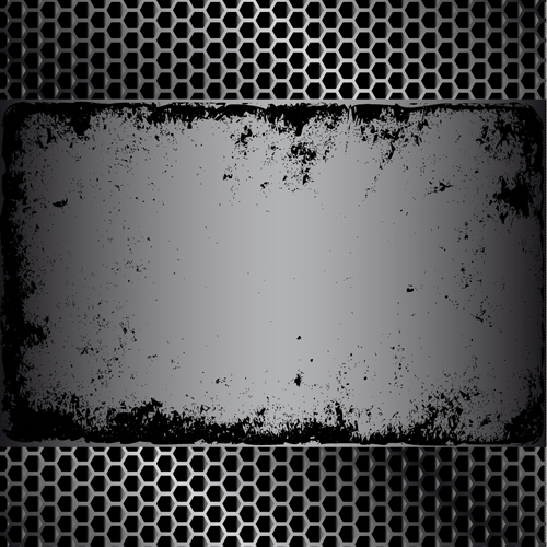 Vector set metal mesh background graphics 02
