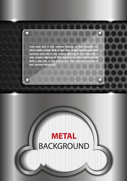 Vector set metal mesh background graphics 06