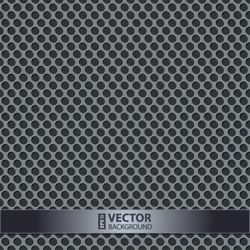 Vector set metal mesh background graphics 11