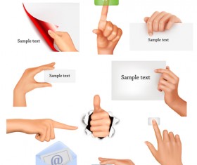 Vector set of hand gestures design graphics 01