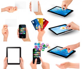 Vector set of hand gestures design graphics 03