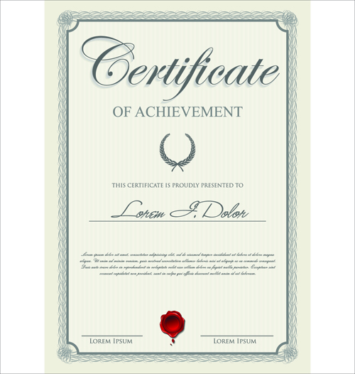 Vector template certificates design graphics 01