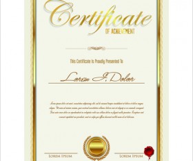 Vector template certificates design graphics 02