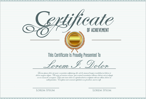 Vector template certificates design graphics 03