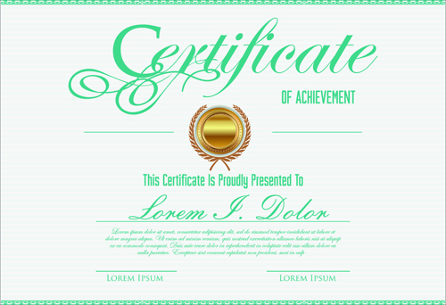 Vector template certificates design graphics 04