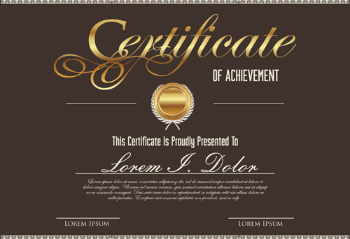 Vector template certificates design graphics 07