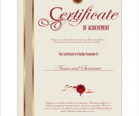 Vector template certificates design graphics 08