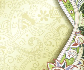 Vintage decorative pattern background graphics vector 01