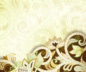 Vintage decorative pattern background graphics vector 03