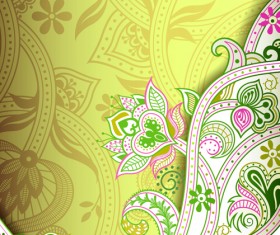 Vintage decorative pattern background graphics vector 04