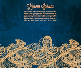 Vintage lace ornate background vector material 02