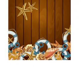 Vintage marine style vector backgrounds 01