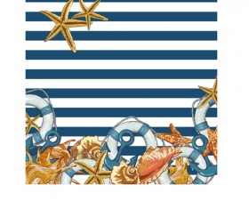 Vintage marine style vector backgrounds 02