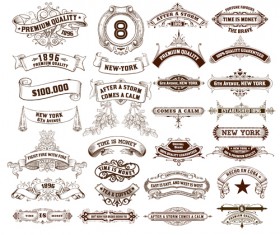 Vintage ribbons labels design graphics