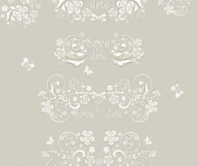 Wedding ornament elements vector material