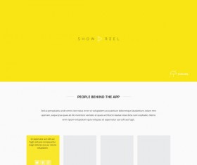 Yellow style website template creative design