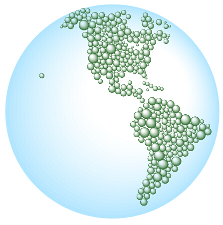 earth and bubble maps vector 01