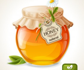 jam with jar design vector material 02