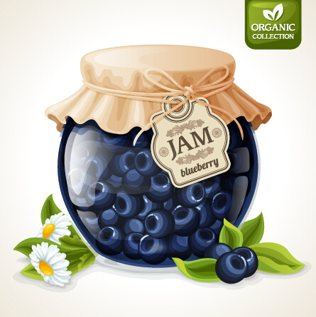 jam with jar design vector material 03 free download